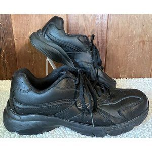Dr Scholls Women Aspire True Flex Gel Black Leather Sneakers Womens US Size 10 W